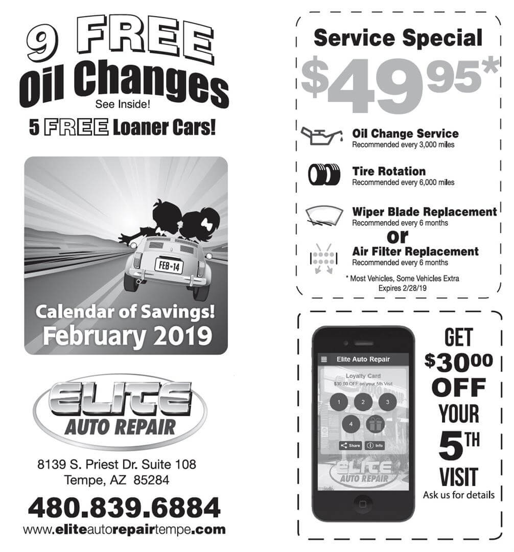 Calendar Mailer Feb 2019 #1 | Elite Auto Repair